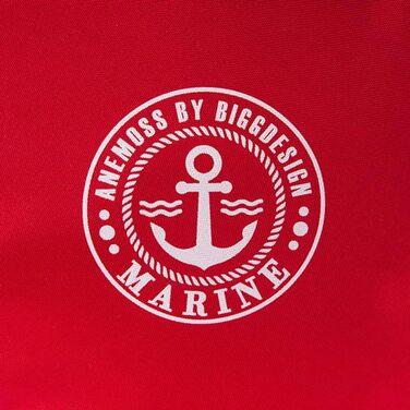 Спортивна сумка Anemoss Marine Collection, циліндрична, поліестер, регульований дуфл-бег з якорним принтом, темно-синя, 37x50 см