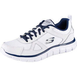 Чоловічі кросівки для бігу та спорту Skechers Sport Track SCLORIC, чорно-червоні, шкіра та сітка
