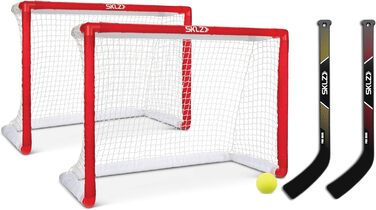 SKLZ Pro Mini Хоккейний Набір: 2 ворота, 2 ключки, 1 м'яч, червоний, компактний розмір