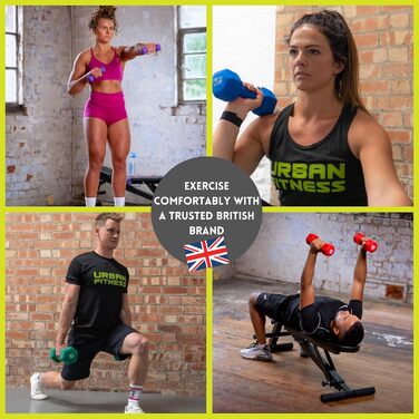 Гантелі Urban Fitness K-REY-UFW033 2x2 кг, неопрeн, шестигранні, сині