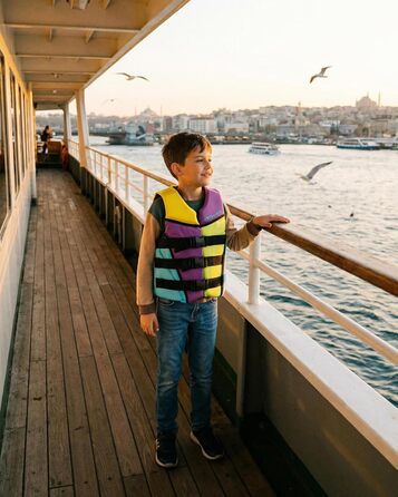 Owntop Жилет рятувальний дитячий та підлітковий, фіолетовий, M. Регульований, з триразовою системою безпеки. Підходить для каякінгу, плавання, риболовлі та снорклінгу.