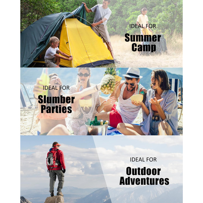 Спальний мішок для дорослих, туристів та дітей. Легкий, водонепроникний, для холодної погоди. Підходить для кемпінгу, хайкінгу, подорожей, полювання. Колір: темно-синій, розмір L