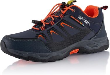 Трекінгові черевики Softshell для жінок та чоловіків. Розмір 43 EU, темно-синій та помаранчевий кольори