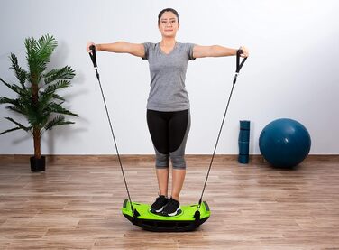 Вібраційна фітнес-платформа GLOBAL RELAX Zen Shaper Balance зелена | Осцилююча дошка для схуднення, масажу стоп, Bluetooth