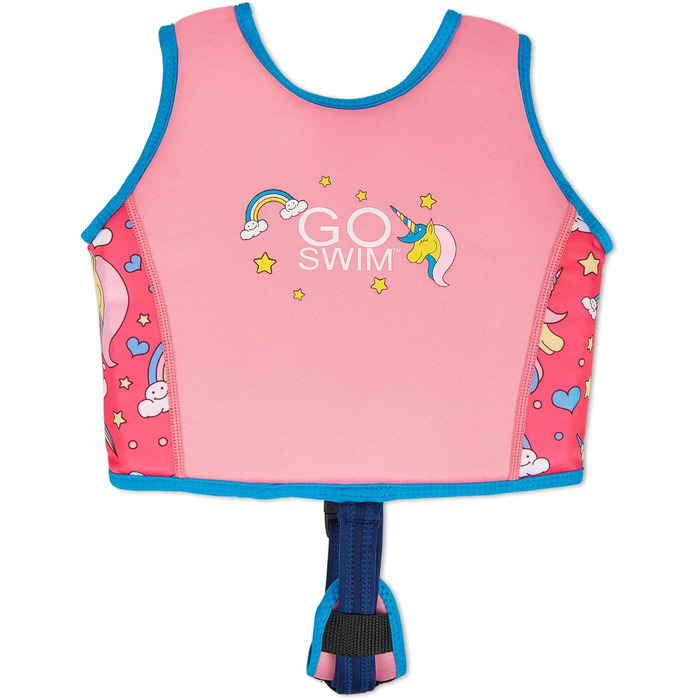 Дитячий жилет для плавання Go Swim Magical Unicorns, L (3-6 років, 19-30 кг), з сумкою для плавання