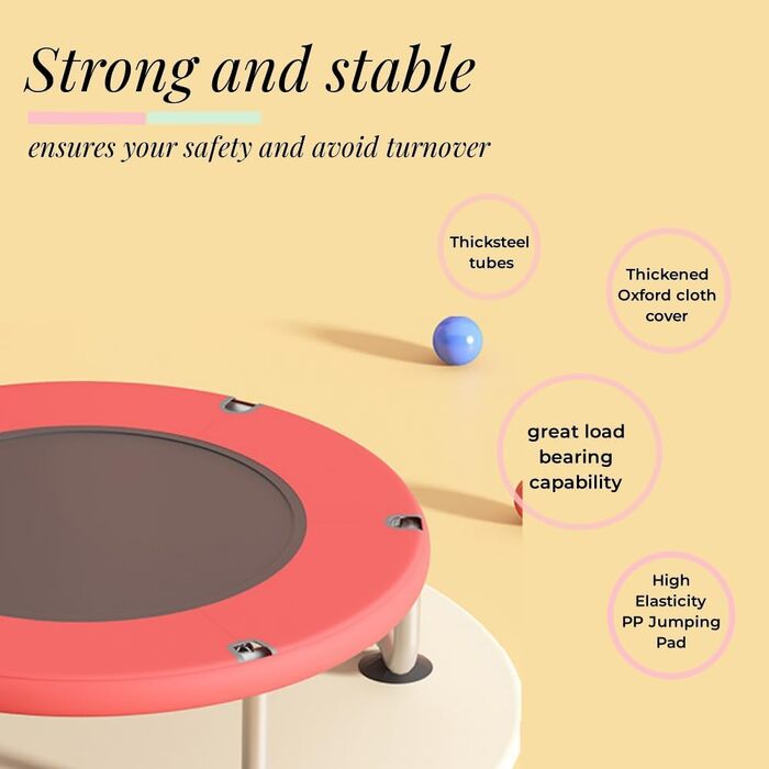 Трамплін для малюків 1,5 м з сіткою безпеки, баскетбольним кільцем, м'ячем, червоний