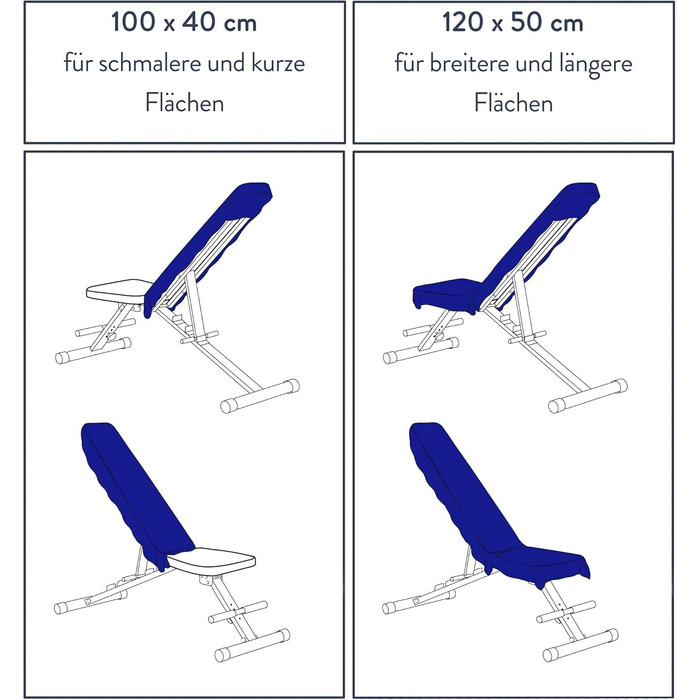 Рушник для фітнесу PEAQE з кишенею на блискавці | Мікрофібра з фротте-структурою | Швидковисихаючий рушник для спортзалу | М'який, 120 x 50 см (Navy-Blue)