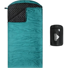 Спальний мішок Baumwoll-Flanell для дорослих: легкий, водонепроникний, 100% бавовна. Ідеально для кемпінгу, подорожей та відпочинку на природі (морської синій)