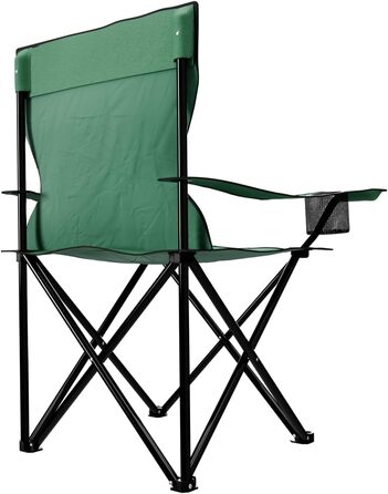 Набір з 2 туристичних стільців 24MOVE® для відпочинку на природі - складані стільці для кемпінгу, риболовлі, саду та дому, зелені
