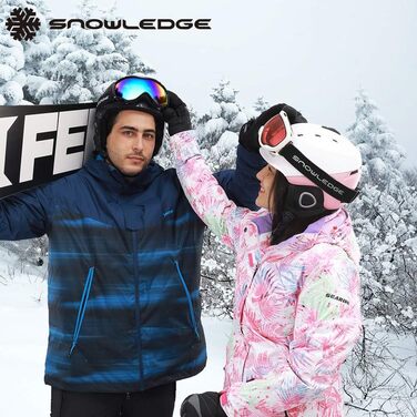 Гірськолижна маска Snowledge для чоловіків і жінок, подвійна лінза OTG, UV400, антифог, вітрозахист, для сноуборду, лиж, сумісна з шоломом, чорна/синьо-зелена (VLT 4.6%)