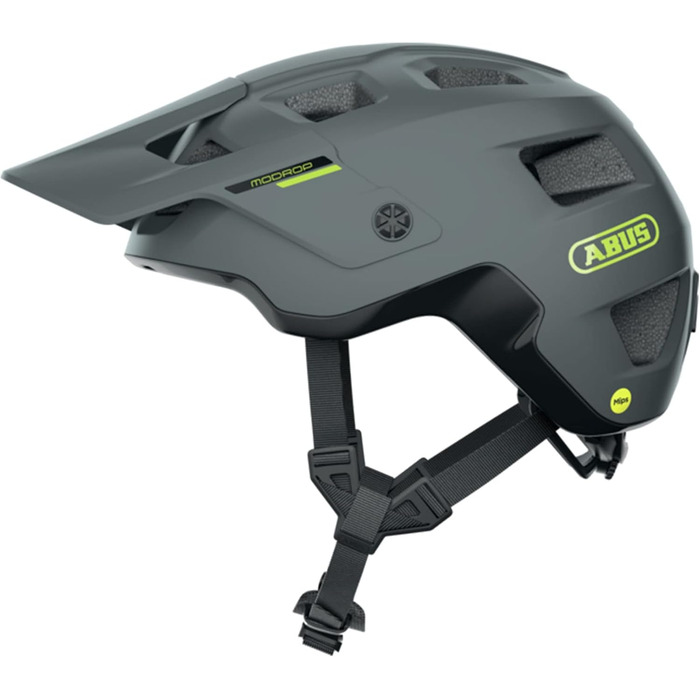 Велошолом ABUS MoDrop MIPS для MTB, міцний, з захистом від ударів, унісекс, розмір L (57-61 см), сірий