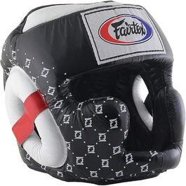 Захисний шолом Fairtex HG10 для спарингу, чорний/білий, розмір L