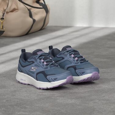 Кросівки жіночі Skechers Go Run Consistent сині шкіряні з фіолетовою окантовкою 36.5 EU