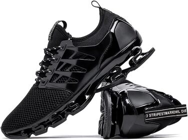 Чоловічі кросівки TSIODFO для спорту, бігу, тенісу та ходьби, чорного кольору, розмір 41.5 EU