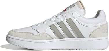 Жіночі кросівки adidas Hoops 3.0 Low Classic (44 EU, білий, металевий сірий, сірий)