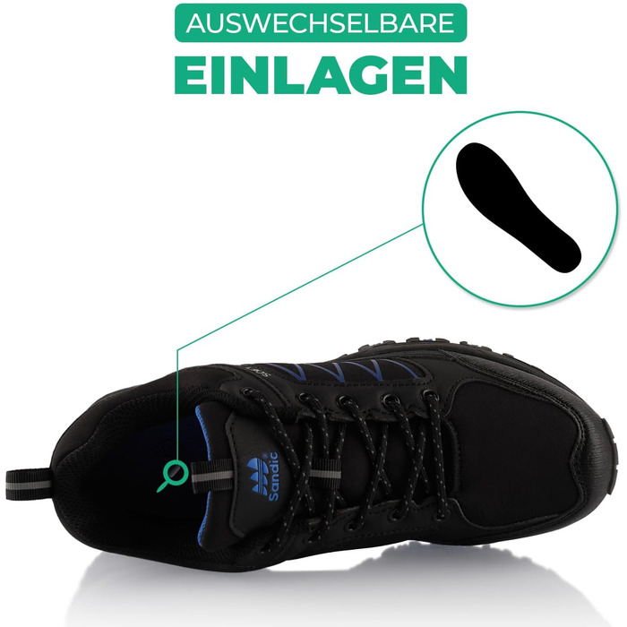 Черевики для трекінгу та трейлраннінгу Softshell для жінок та чоловіків. Розмір 42 EU, чорно-синій колір