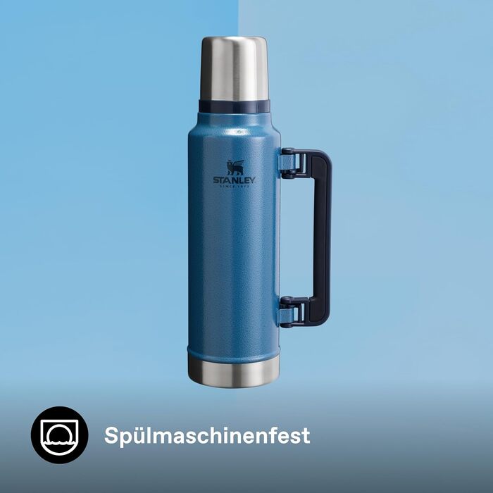 Термос Stanley Classic Legendary 1.4 л, нержавіюча сталь, 40 год утримання тепла/холоду, BPA-free, Hammertone Lake