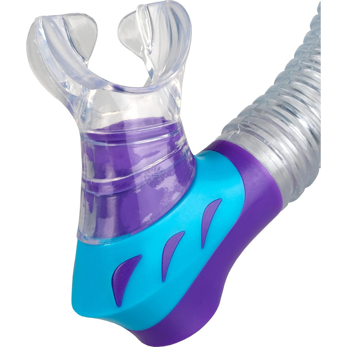 Набір Cressi Junior Rocks Kids для дітей 3-8 років: маска, сухий снорк, ласти та сітчаста сумка (S/M, 26/32, фіолетовий/блакитний)