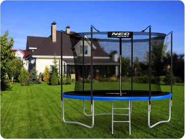 Трамплін Neo-Sport Outdoor для дітей з захисним сіткою та сходами, 312 см (10 футів)