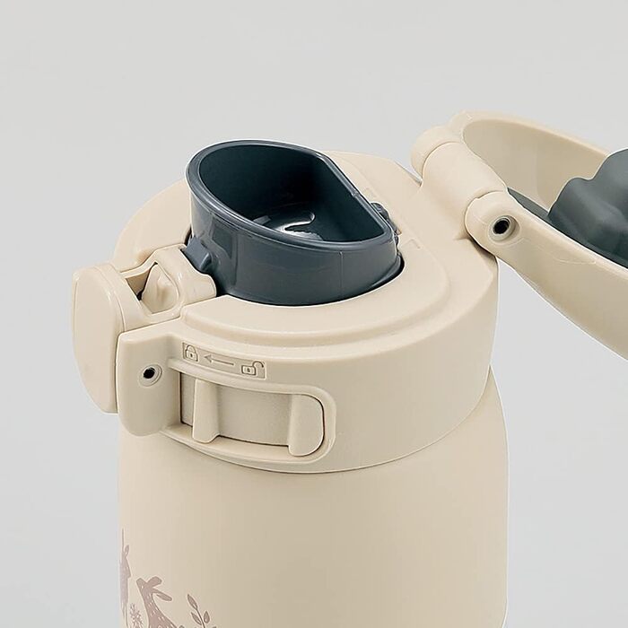 Термос-бутилка Zojirushi SM-WP24-CM, 0,24 л, нержавіюча сталь, бежевий, на кнопці, герметичний