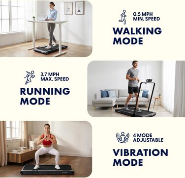 Бігова доріжка-компакт Squatz 2-in-1 Walking Pad, чорна