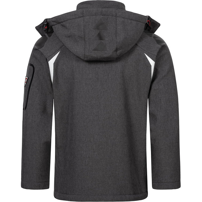 Чоловіча куртка Softshell Geographical Norway Outdoor — водовідштовхуюча функціональна куртка з шапкою Beanie, колір Blended Black, розмір M