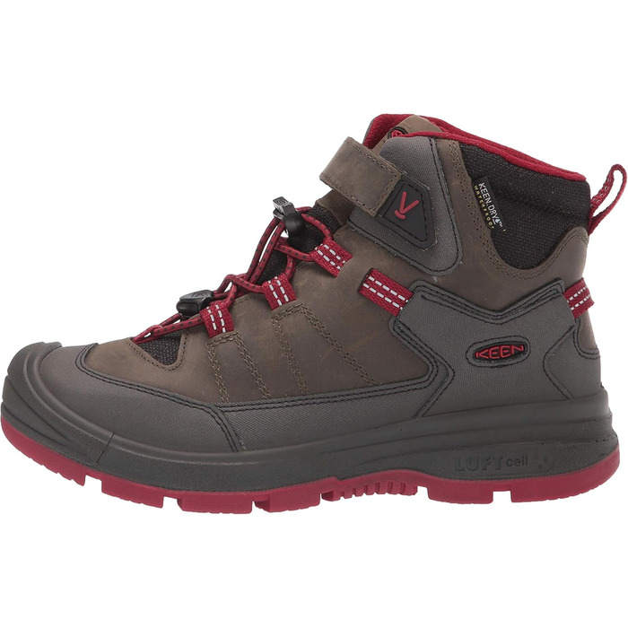 KEEN Redwood Mid - водонепроникні трекінгові черевики для жінок та чоловіків, 29 EU, сірий/червоний