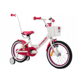 Дитячий алюмінієвий велосипед Karbon Star 16'' білий для дівчинки, 9 кг