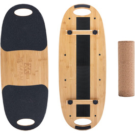 XCMAN Балансборд з бамбука з регульованими стопорами. 3 варіанти відстані. Для серфінгу, лиж, сноуборду, скейтбордингу