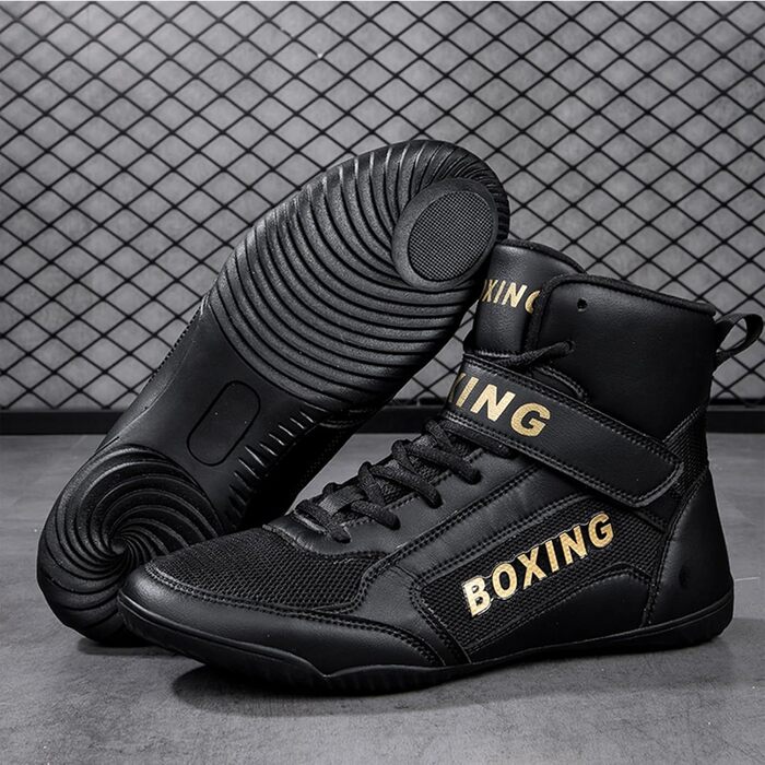 Боксерські черевики SDEQA для чоловіків: легкі, дихаючі, для боксу, бодібілдингу, фітнесу. Білі (36 EU, Чорний)