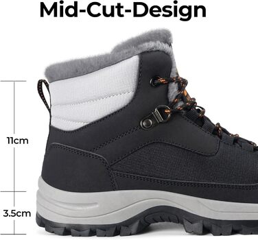 Зимові черевики Mishansha для жінок, утеплені, непромокаючі, туристичні, розмір 36-42, чорний