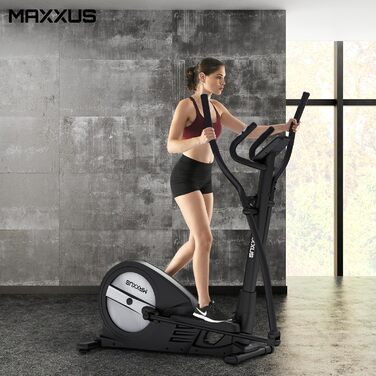 Еліптичний тренажер MAXXUS CX 3.0 - 26 кг, 12 програм, 16 рівнів навантаження, магнітна система гальмування, до 135 кг, LCD, Bluetooth, підставка для планшета, датчики пульсу