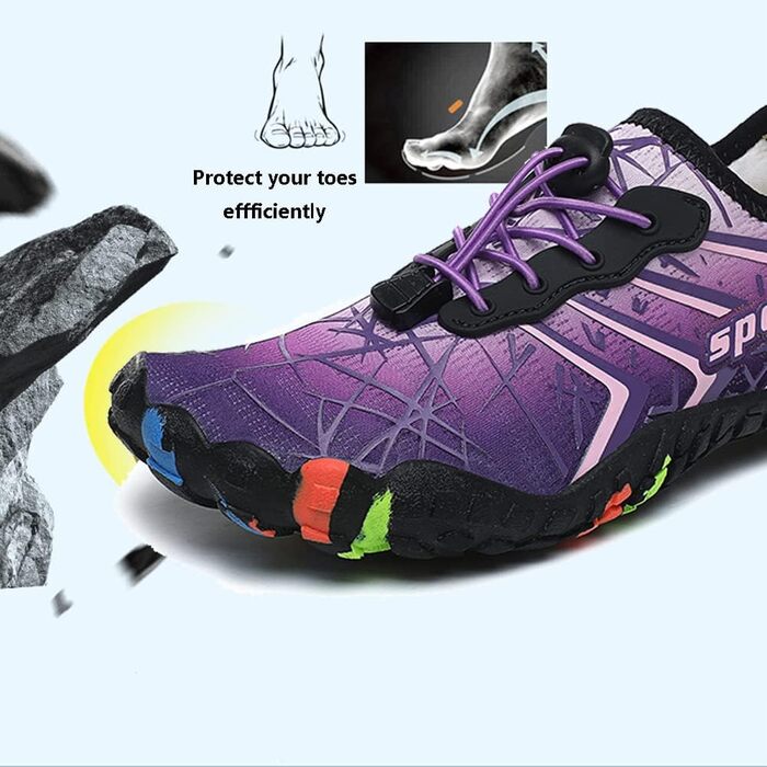 Шкарпетки для плавання Ziitop: чоловічі та жіночі, швидковисихаючі, для пляжу, каякінгу, фітнесу, трейлраннінгу та хайкінгу, унісекс, розмір 35-46