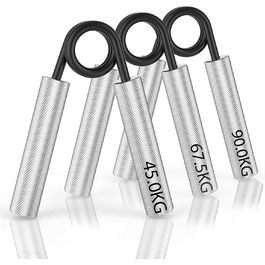 Тренування рук та зап'ястя: 4/6 шт. Металевий фінгертрейнер, 22.5-135 кг, неслизьке покриття, для розвитку м'язів та реабілітації рук