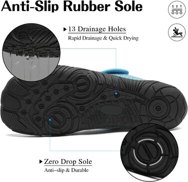 Шкарпетки-капці для плавання Mishansha: швидко сохнуть, неслизькі, для відпочинку на пляжі, розмір 36-46, блакитний