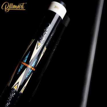 Білліардний кий Billmart з карбонового волокна, низька дефлекція, з жорстким кейсом, 19 oz