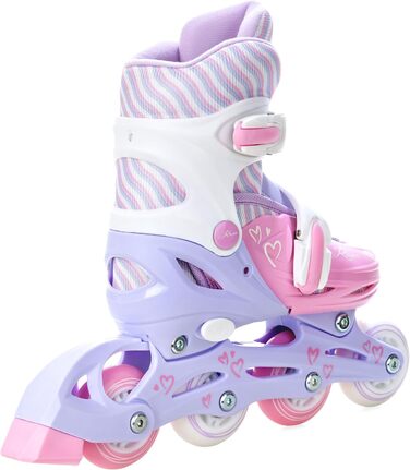 Інлайнери для дітей RAVEN Loret Lila/Pink, розмір 30-33 (18,5-20,5 см), з LED підсвіткою, регульовані