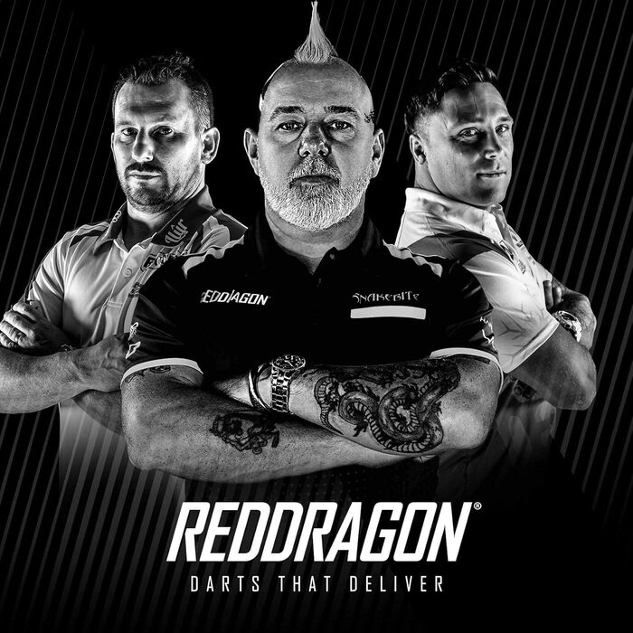 Дротики для дартсу Red Dragon Razor Edge Spectron 26 г, вольфрамові, професійні, сталевий наконечник, з крилами та стрижнями