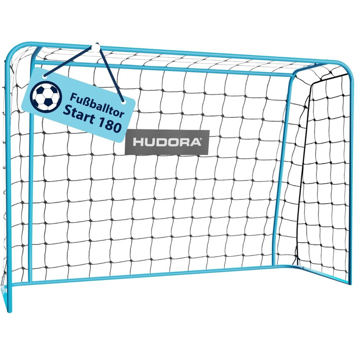 Футбольні ворота HUDORA Start 180x120x60 см для дітей і дорослих, міцні вуличні ворота для саду з кліковою системою, для тренувань та відпочинку