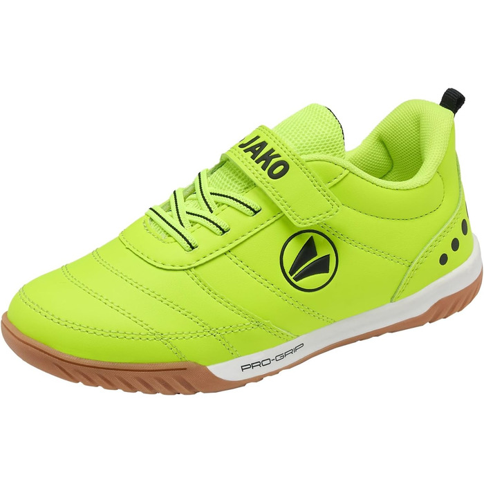 Спортивне взуття JAKO для залу: дитячі кросівки для залу (34 EU, неоновий жовтий, чорний)