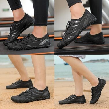 Чоловічі та жіночі аквашузи Ziitop: для плавання, серфінгу, йоги. Швидка сушка, розміри 36-46 EU, чорний колір