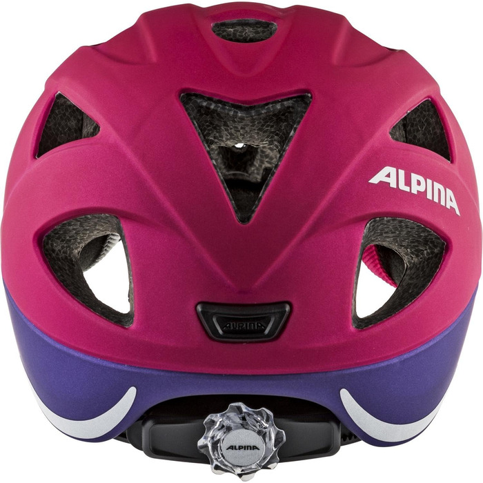 Дитячий велосипедний шолом ALPINA XIMO L.E., легкий, ударостійкий, з LED-підсвіткою, deeprose-violet матовий, 49-54 см