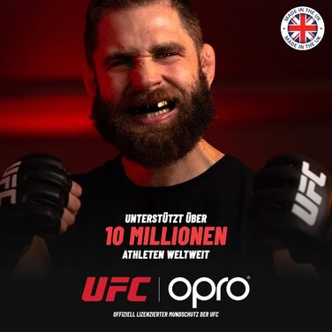 Захист для рота OPRO Silver Level (дорослий та дитячий) з чохлом, чорно-червоний. Підходить для хокею, лакросу, регбі, ММА, боксу та BJJ. Вік 10+