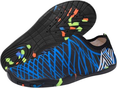 Водні черевики для плавання та серфінгу: чоловічі та жіночі, антиковзаючі, швидковисихаючі, розмір 36-45, колір блакитний