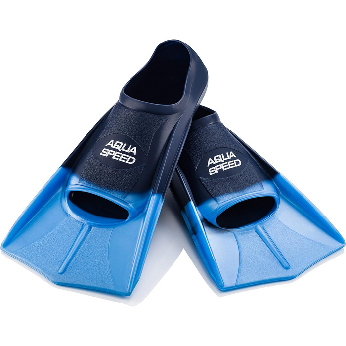Набір Aqua Speed HIGH TECH короткі плавальні ласти для дорослих і дітей + ULTRAPOWER #SWIM рюкзак, сині, розмір 37/38, тренувальні ласти для плавання та дайвінгу