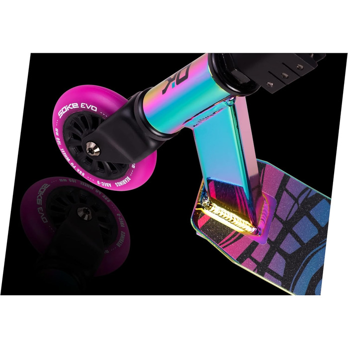 SOKE EVO Street Stunt Scooter: алюмінієвий фристайл скутер для трюків та їзди містом, колеса 100 мм, підшипники ABEC-9, для підлітків та дорослих (морська синя)