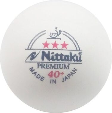 NITTAKU 3-зіркові преміум тенісні м’ячі 40+ для настільного тенісу, 6 шт.