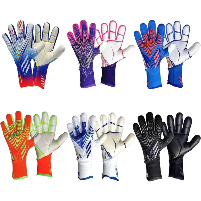 Футбольні воротарські рукавички XUEQI для підлітків та дорослих, професійні, з захистом пальців, латексні