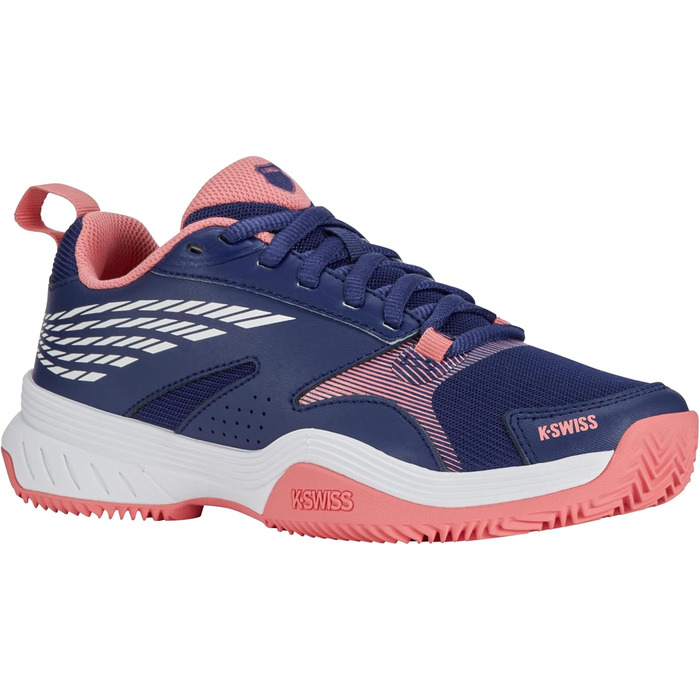 Жіноче тенісне взуття K-Swiss Speedex Hb, 37.5 EU, блакитний, білий, відтінок полуниці
