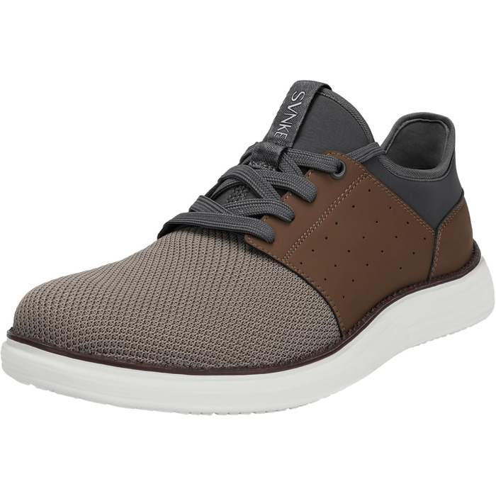 Чоловічі Slip-On кросівки: дихаючі, шнурівка, для ходьби, фітнесу, спорту, відпочинку та бізнесу (42.5 EU, Коричневий)